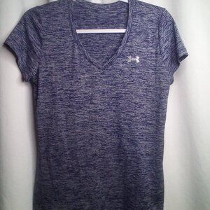 Under Armour Shirt Women S ? V-neck Short Sleeve Active Athletic Blue